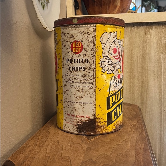 Vintage Red Dot Potato Chip Tin - Picture 2 of 7